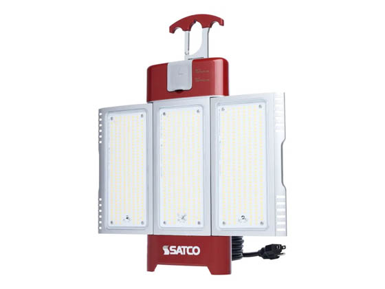 Satco Products, Inc. S13175 120W/LED/MB/IP64/850/120V Satco Plug-In Work Light High Output Adjustable Wattage (30/70/100/120W) 5000K with Remote