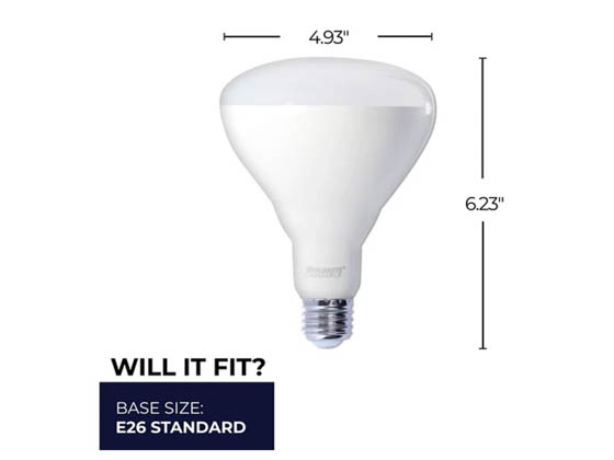 Bulbrite 772860 LED15BR40/827/D/5 15W Dimmable BR40 LED Flood Lamp, Wet Rated, 4000K