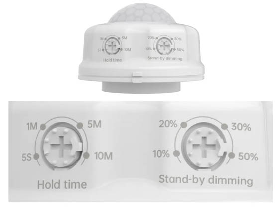 Halco Lighting 24982 HSN-SEN-PIR-DAY-010-Z10-WH Halco Bi-Level PIR Motion and Daylight Sensor for the CLHB Series High Bay Fixtures (programming remote 90555 sold separate)