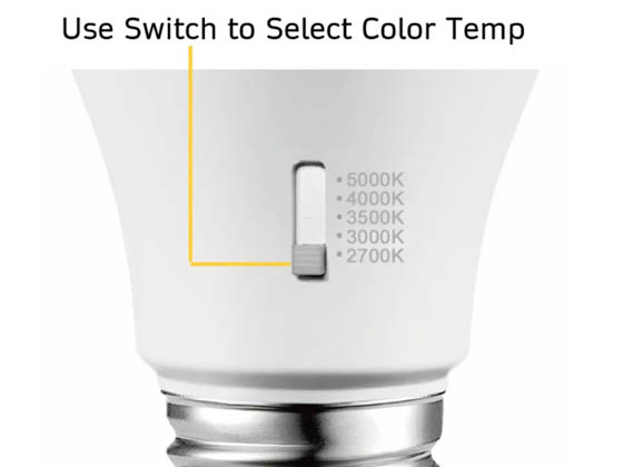 Halco Lighting 83212 9A19-LED-9CS-E26-D-T20 Halco 9 Watt Dimmable A-19 Bulb, 5 Color Selectable, 90 CRI, T20 Compliant