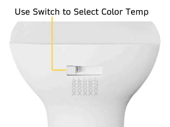 Halco Lighting 83221 9BR30-FL-LED-9CS-D-T20 Halco 9 Watt Dimmable BR30 Bulb, 5 Color Selectable, 90 CRI, T20 Compliant