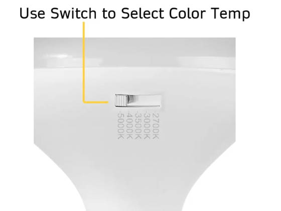 Halco Lighting 83222 13BR40-FL-LED-9CS-D-T20 Halco 13 Watt Dimmable BR40 Bulb, 5 Color Selectable, 90 CRI, T20 Compliant