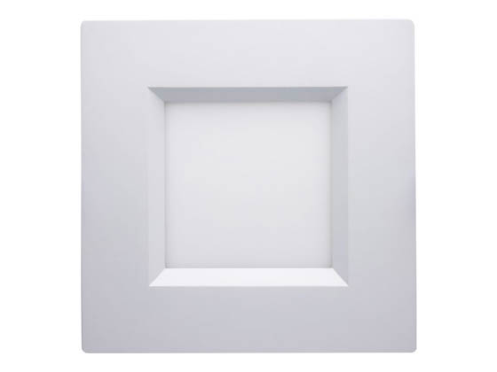 Satco Products, Inc. S11873R1 12WLED/DW/6/CCT-SEL/SQ/RD/WH Satco 12 Watt Dimmable 6 Inch Square LED Downlight, Slimfit, Smooth Baffle, CCT Selectable, White Finish