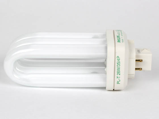 Philips Lighting 268243 PL-T 26W/35/4P/ALTO  (4-Pin) Philips 26 Watt, 4-Pin Neutral White Long Triple Twin Tube CFL Bulb