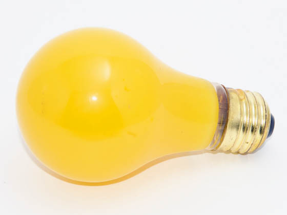 Bulbrite 103040 40A/YB (130V) 40W 130V A19 Yellow Bug Light, E26 Base