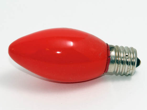 Value Brand LBD102 7C9N CR (130V) 7 Watt, 130 Volt C9 Red Indicator, Holiday Bulb