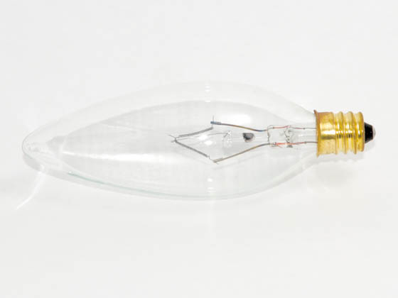 Bulbrite 400060 60CTC/32 (130V) 60W 130V Clear Blunt Tip Decorative Bulb, E12 Base