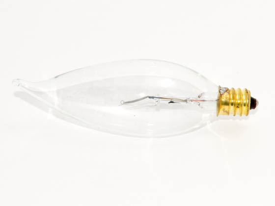 Bulbrite 403060 60CFC/32/3 (130V) 60W 130V Clear Bent Tip Decorative Bulb, E12 Base