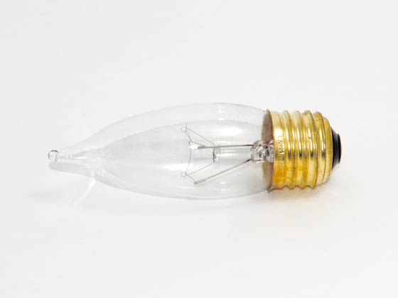 Bulbrite 408025 25EFC (130V) 25W 130V Clear Bent Tip Decorative Bulb, E26 Base
