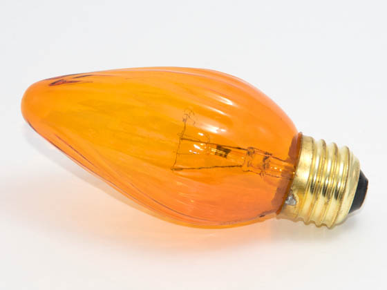 Bulbrite 421225 25F15A (Amber) 25W 130V F15 Amber Fiesta Decorative Bulb, E26 Base
