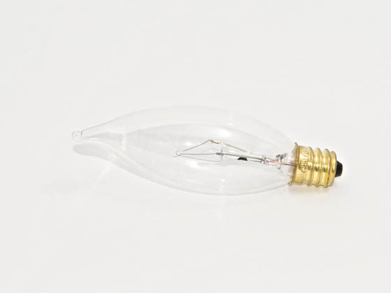 Bulbrite 493125 E25CFC/25 (120V) 25W 120V Clear Bent Tip Decorative Bulb, E12 Base