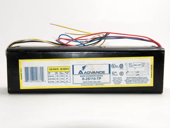 Advance Transformer R2S110TP R2S110TP (120V) Philips Advance 120 Volt Two Lamp F96T12/HO Magnetic Fluorescent Ballast