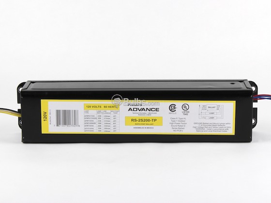Advance Transformer RS2S200TP RS2S200TPI (120V) Philips Advance 120 Volt Two Lamp F96T12/VHO Magnetic Fluorescent Ballast
