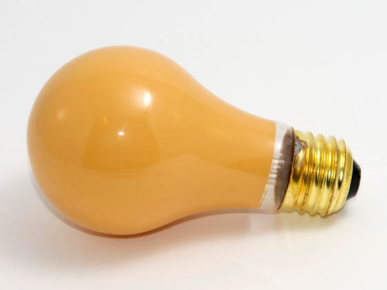 Bulbrite 103060 60A/YB 60W 130V A19 Yellow Bug Light E26 Base