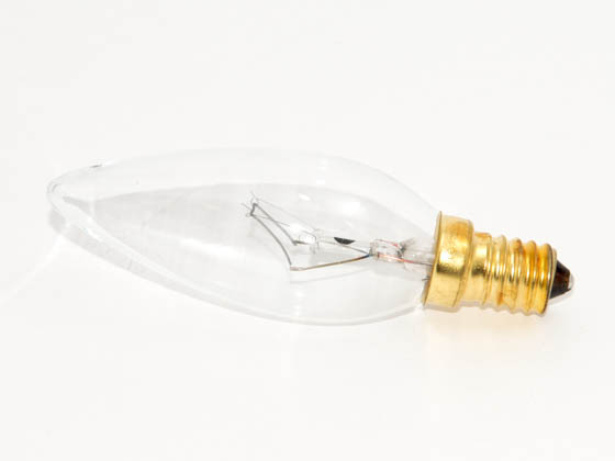 Bulbrite 400660 60E14TC/HV (High Voltage) 60 Watt, 220 Volt Clear Blunt Tip European Decorative Bulb