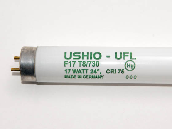 Ushio U3000082 UFL-F17T8/730 17 Watt, 24" T8 Warm White Fluorescent Bulb