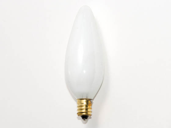 Bulbrite 402025 25CTW/32 (130 V) 25W 130V White Blunt Tip Decorative Bulb, E12 Base