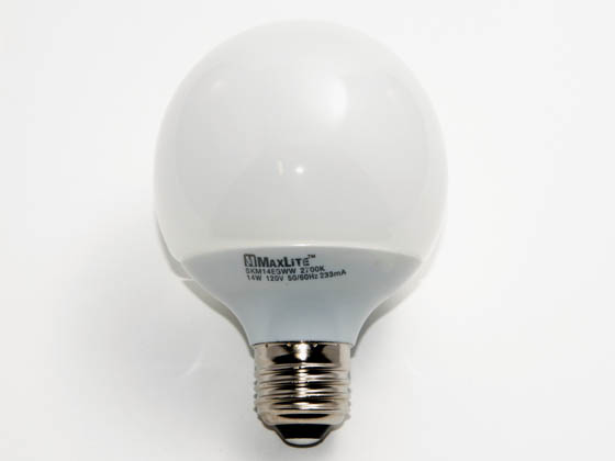 MaxLite M31522 SKM14EG (DISCONTINUED Use 31527) 60 Watt Incandescent Equivalent, 14 Watt, G25 Warm White Compact Fluorescent Medium Base Bulb