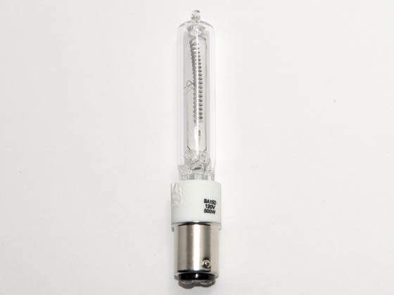 Eiko W-Q500CL/DC-120V Q500CL/DC-120V 500W 120V T4 Clear Halogen Double Contact Bayonet Bulb