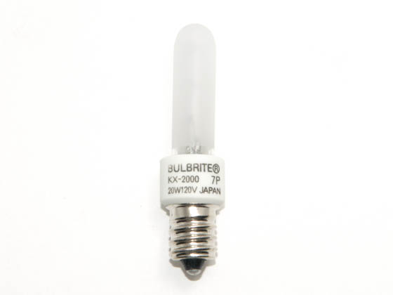 Bulbrite B473021 KX20FR/E12 KX2000 20W 120V T3 Frosted Chroma Bulb, E12 Base