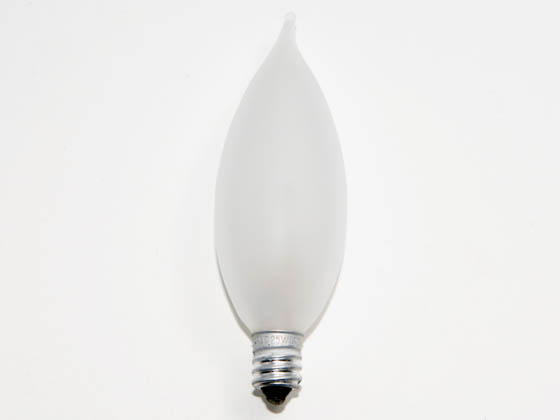 Philips Lighting 168104 BC-25BA9C/FLL/TP (120V) Philips 25W 120V Frosted Bent Tip Long Life Decorative Bulb, E12 Base
