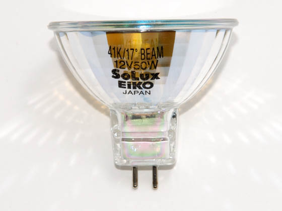 Eiko W-18012 Q50MR16/CG/41/17 50 Watt, 12 Volt MR16 Halogen Spot 4100K Bulb