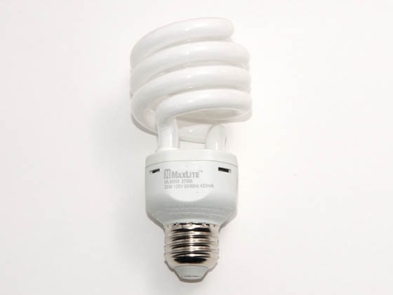 MaxLite M41060 MLM25SWW/SP (25W, Micro) 100 Watt Incandescent Equivalent, 25 Watt, Spiral Warm White Compact Fluorescent Medium Base Bulb