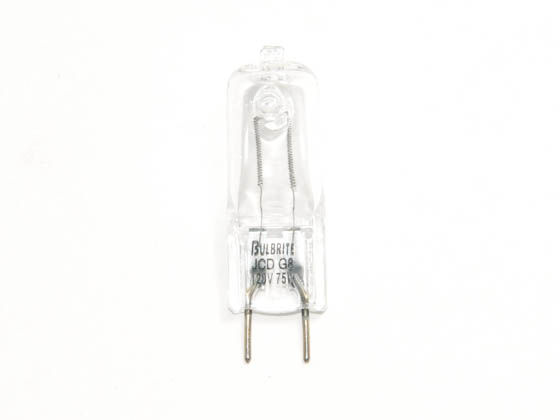Bulbrite B655075 Q75GY8/120 (GY8 Base) 75W 120V T4 Clear Halogen 8mm Bipin Bulb