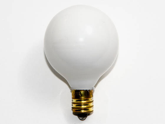 Bulbrite B300025 25G12WH (130V, White) 25W 130V G12 White Globe Bulb, E12 Base