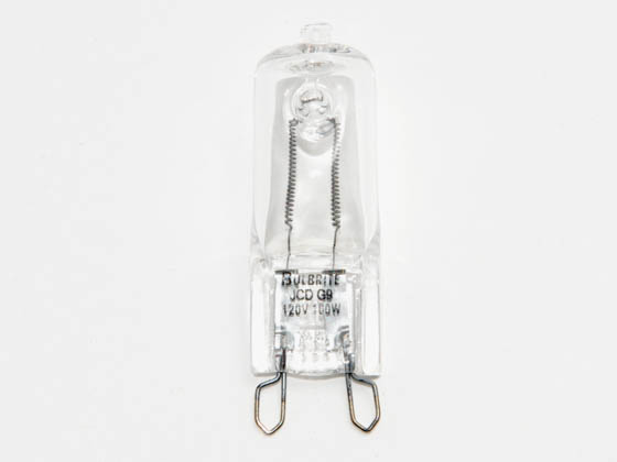 Bulbrite B654100 Q100G9/120 (G9 Base) 100W 120V T4 Clear Halogen 9mm Bipin Bulb