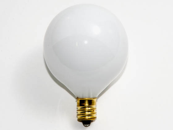 Bulbrite B310160 60G16WH3 60 Watt, 130 Volt G16 1/2 White Globe Bulb
