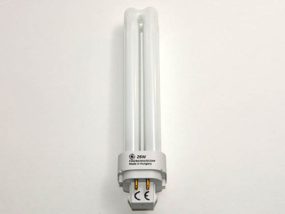 GE GE35235 F26DBXT4SPX30/4PL (4-Pin) 26 Watt, 4-Pin Warm White Double Twin Tube CFL Bulb