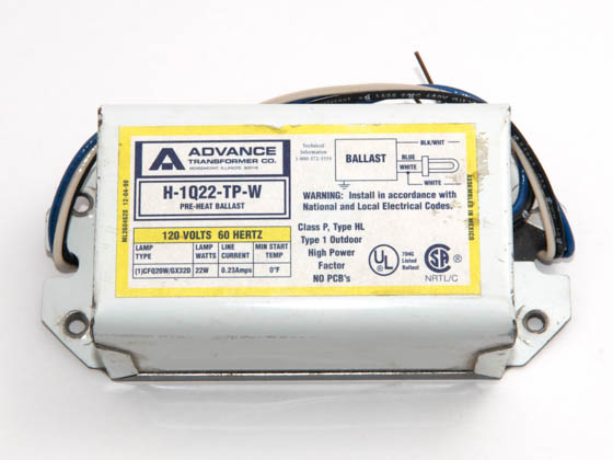 Advance Transformer H1Q22TPWM Philips Advance 22 Watt, 120 Volt One Lamp Plug-in CFL Magnetic Ballast