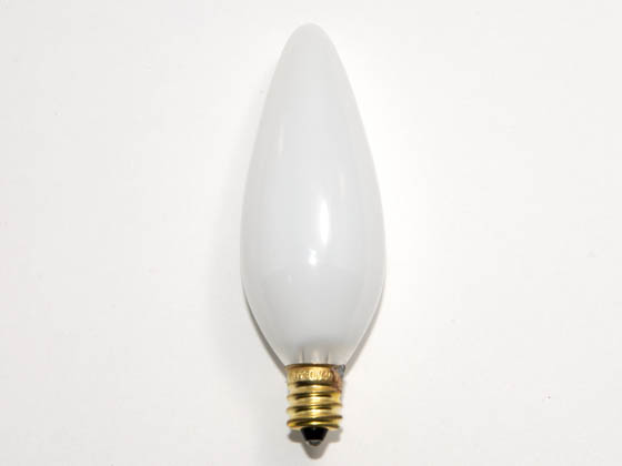 Bulbrite B402040 40CTW/32 40W 130V White Blunt Tip Decorative Bulb, E12 Base