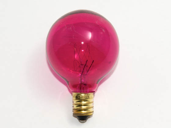 Bulbrite B305010 10G12P (130V, Pink) 10W 130V G12 Pink Globe Bulb, E12 Base