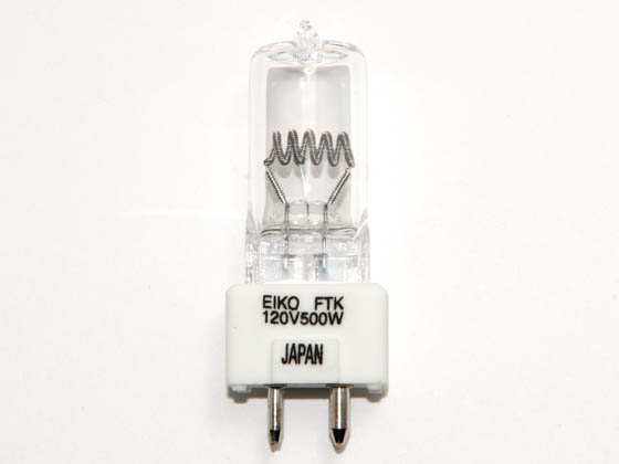 Eiko W-FTK FTK 500 Watt, 120 Volt Halogen Stage/Studio Bulb