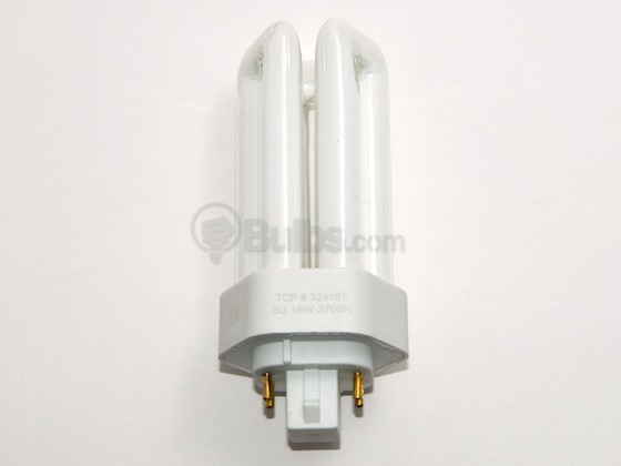 TCP TEC32418T 32418T-2700K 18W 4 Pin GX24q2 Warm White Triple Twin Tube CFL Bulb