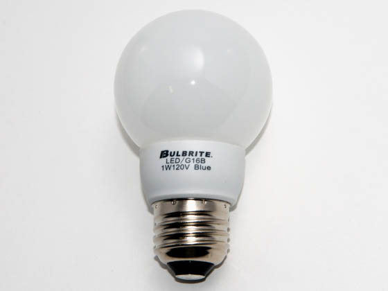 Bulbrite B770161 LED/G16B (Blue) 1 Watt, 120 Volt Blue G16 LED Bulb