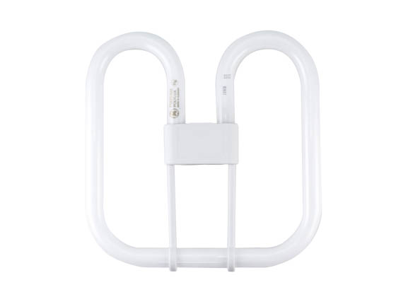 GE GE22181 F382D/835/4P 38 Watt 2D "Circline" CFL with 4-Pin Base and 3500K Neutral White Color.