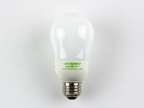 Litetronics MB-801DP 8W/A19/WH/LO/PW 110-130 8W White A19 Dimmable Cold Cathode Bulb, E26 Base