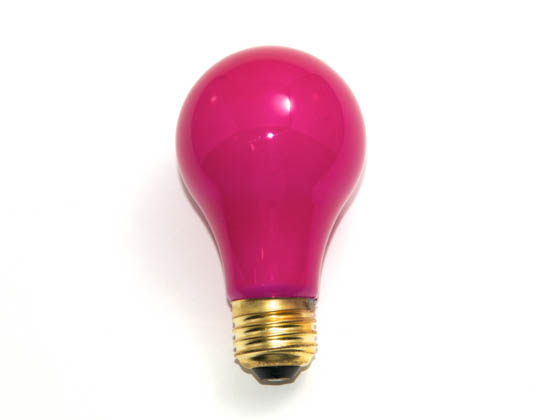 Bulbrite B106660 60A/CP (Pink) 60W 120V A19 Ceramic Pink E26 Base