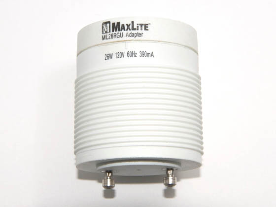 MaxLite M11287 ML26RGU GU24 Adapter Self Ballasted GU24 Adapter for 26W Plug-in CFL
