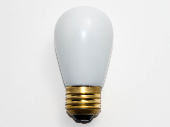 Bulbrite B701011 11S14W (White) 11W 130V S14 White Sign or Indicator Bulb, E26 Base