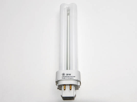 GE GE12870 F18DBX/SPX41/4PL (4-Pin) 18 Watt, 4-Pin Cool White Double Twin Tube CFL Bulb