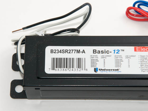 Universal Douglas B234SR277M-A000I Universal 277 Volt Two Lamp F34T12 ELECTRONIC Ballast