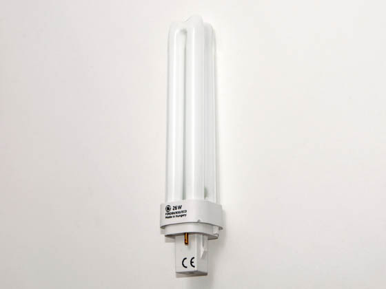 GE GE97607 F26DBX/830/ECO (2 Pin) 26W 2 Pin G24d3 Soft White Double Twin Tube CFL Bulb
