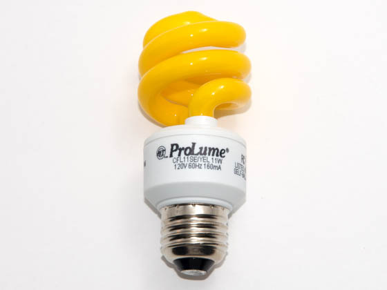 Halco Lighting HAL109222 PL11SE/YELLOW Halco 11 Watt, 120 Volt YELLOW Spiral CFL Bulb