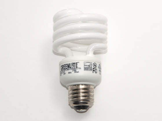 Greenlite Corp. G369703 19W/ELS-U/1/27K 75W Incandescent Equivalent, 19 Watt, 120 Volt Warm White Spiral CFL Bulb.