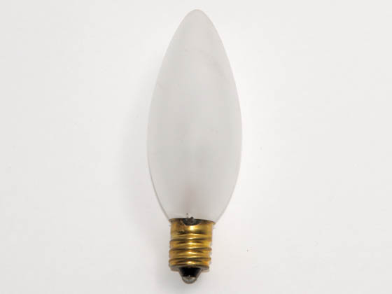 Bulbrite B401140 40CTF/25/3 (130V) 40W 130V SHORT Frosted Blunt Tip Decorative Bulb, E12 Base