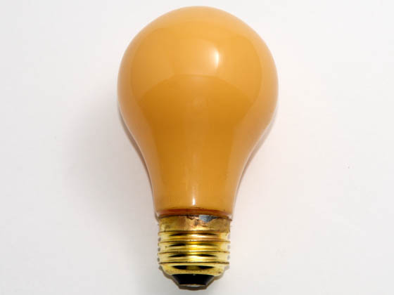 Bulbrite B103100 100A/YB 100W 130V A19 Yellow Bug Bulb, E26 Base